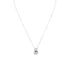 Sally Skoufis Women's Pure Droplet Necklace With Man Made Cz Diamond Stimulant In Sterling Silver In Silver