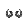 Sally Skoufis Women's Rediscovery Earrings With Man Made Cz Diamond Stimulant In Sterling Silver & Premium Black R In Black