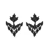 Sally Skoufis Women's Renaissance Cascade Earrings With Man Made Black Cz Diamond Stimulant In Premium Black Rhodi In Black