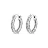 Sally Skoufis Women's Silver / White Boundless Earrings With Man Made Cz Diamond Stimulant In Sterling Silver In Multi