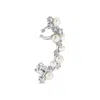 Sally Skoufis Women's Silver / White Eclipse Climber With Natural White Pearls & Man Made Cz Diamond Stimulant In 