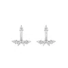 Sally Skoufis Women's Silver / White Pure Ear Jacket With Man Made Cz Diamond Stimulant In Sterling Silver In Multi