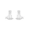 Sally Skoufis Women's Silver / White Revival Ear Jacket With Man Made Cz Diamond Stimulant In Sterling Silver In Multi