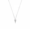 Sally Skoufis Women's Silver / White Urge Necklace With Man Made Cz Diamond Stimulant In Sterling Silver In Multi