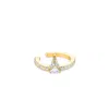 Sally Skoufis Women's Urge Ear Cuff With Man Made Cz Diamond Stimulant In Sterling Silver & 18k Gold Vermeil In Gold