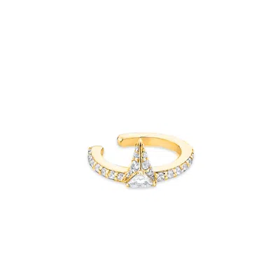 Sally Skoufis Women's Urge Ear Cuff With Man Made Cz Diamond Stimulant In Sterling Silver & 18k Gold Vermeil