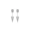 Sally Skoufis Women's Urge Earrings With Man Made Cz Diamond Stimulant In Sterling Silver In Silver