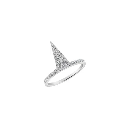 Sally Skoufis Women's Urge Ring With Man Made Cz Diamond Stimulant In Sterling Silver