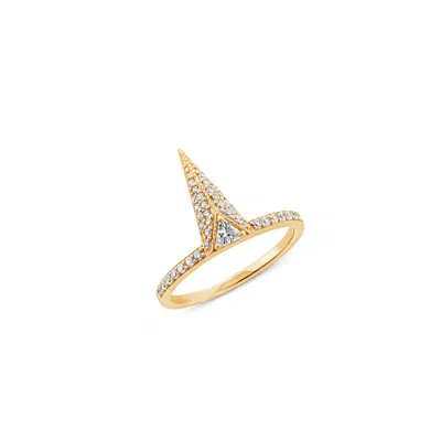 Sally Skoufis Women's Urge Ring With Man Made Cz Diamond Stimulant In Sterling Silver & 18k Gold Vermeil