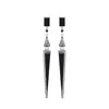 Sally Skoufis Women's White / Black / Silver Light Earrings With Natural Black Diamond & Man Made Cz Diamond Stimu In Multi