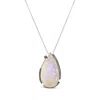 Sally Skoufis Women's White / Black Surrender Necklace With Natural Black Diamond & Moonstone In Platinum In Multi