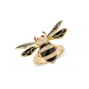 Sally Skoufis Women's White / Gold / Black Colony Ring With Man Made White Diamonds & Black Enamel In Gold In Multi