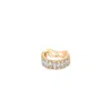 Sally Skoufis Women's White / Gold Culture Ear Cuff With Man Made Cz Diamond Stimulant In Sterling Silver & 18k Go In Multi