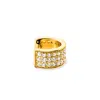 Sally Skoufis Women's White / Gold Destiny Ear Cuff With Man Made Cz Diamond Stimulant In Sterling Silver & 18k Go In Multi