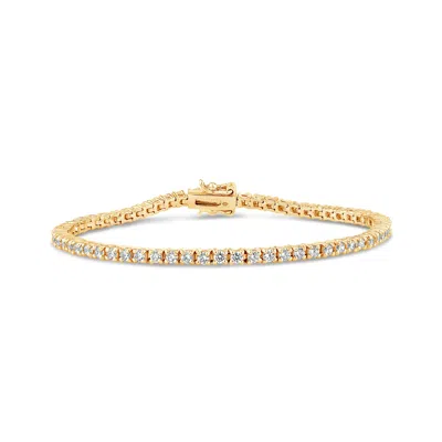 Sally Skoufis Women's White / Gold Flirtation Bracelet With Man Made Cz Diamond Stimulant In Sterling Silver & 18k In Multi