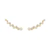 Sally Skoufis Women's White / Gold Minx Ear Climber With Man Made Cz Diamond Stimulant In Sterling Silver & 18k Go In Multi