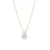 Sally Skoufis Women's White / Gold Pure Droplet Necklace Grande With Man Made Cz Diamond Stimulant In 18k Gold Ver In Multi