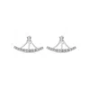 Sally Skoufis Women's White / Silver Complete Ear Jacket With Man Made Cz Diamond Stimulant In Sterling Silver In Multi