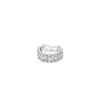 Sally Skoufis Women's White / Silver Culture Ear Cuff With Man Made Cz Diamond Stimulant In Sterling Silver In Multi