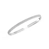 Sally Skoufis Women's White / Silver Destiny Palm Cuff With Man Made White Diamonds In Sterling Silver In Multi