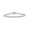 Sally Skoufis Women's White / Silver Flirtation Bracelet With Man Made Cz Diamond Stimulant In Sterling Silver