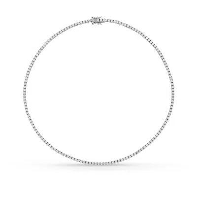 Sally Skoufis Women's White / Silver Flirtation Necklace With Man Made White Cz Diamond Stimulant In Sterling Silv In Multi
