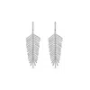 Sally Skoufis Women's White / Silver Freedom Petite Earrings With Man Made Cz Diamond Stimulant In Sterling Silver