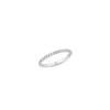 Sally Skoufis Women's White / Silver Highbeam Midi Ring With Man Made Cz Diamond Stimulant In Sterling Silver In Multi