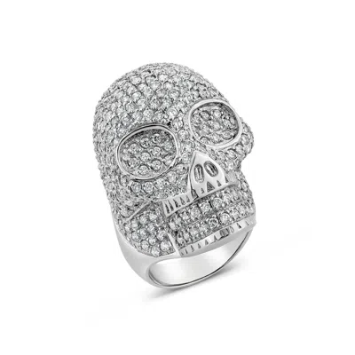 Sally Skoufis Women's White / Silver Life Ring With Man Made White Diamonds In Sterling Silver In White/silver