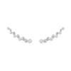 Sally Skoufis Women's White / Silver Minx Ear Climber With Man Made Cz Diamond Stimulant In Sterling Silver In Multi