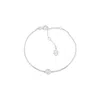 Sally Skoufis Women's White / Silver Minx Solitaire Bracelet With Man Made Cz Diamond Stimulant In Sterling Silver In Multi