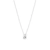 Sally Skoufis Women's White / Silver Pure Droplet Necklace Petite With Man Made Cz Diamond Stimulant In Sterling S In Multi