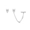 Sally Skoufis Women's White / Silver Pure Stud & Ear Cuff Set With Man Made White Diamonds In Sterling Silver In Multi