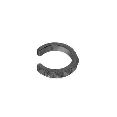 Sally Skoufis Women's Xsrockstud Ear Cuff In Premium Black Rhodium