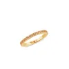 Sally Skoufis Women's Yellow / Orange Complete Ring With Man Made Champagne Cz Diamond Stimulant In Sterling Silve In Orange
