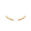 Sally Skoufis Women's Yellow / Orange / Gold Complete Ear Climber With Man Made Cz Diamond Stimulant In Sterling S In Multi