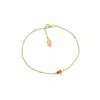 Sally Skoufis Women's Yellow Pure Bracelet With Man Made Champagne Cz Diamond Stimulant In Sterling Silver & 18k G In Yellow