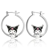 Sallyrose Kuromi Hoop Earrings In Silver