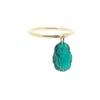 Salome Women's Gold / Green Emerald Scarab Ring In Gold