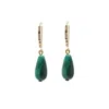 Salome Women's Green Penelope ‘girl With A Malachite' Earrings In Gold