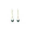 Salome Women's Green / White / Gold Penelope Malachite 3-in-1 Earrings In Gold