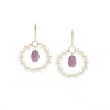Salome Women's Pink / White / Gold Amelia Earring In Gold