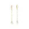 Salome Women's White / Neutrals / Gold Virgo Moon Earrings In Gold