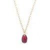 Salome Women's Yellow / Gold / Red Persephone Pomegranate Necklace In Gold