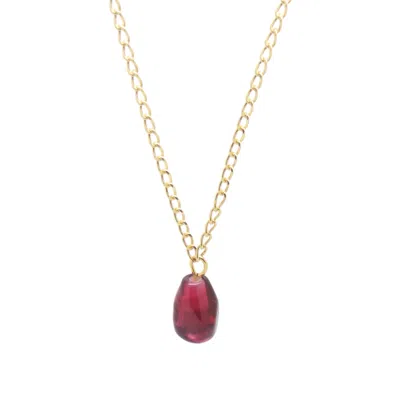 Salome Women's Yellow / Gold / Red Persephone Pomegranate Necklace