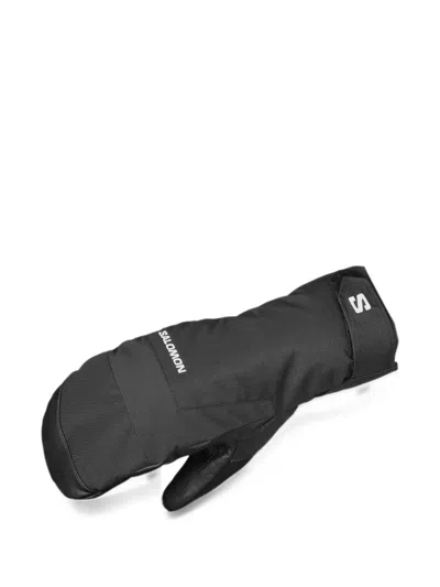 Salomon Force Leather-palm Mittens In Gray