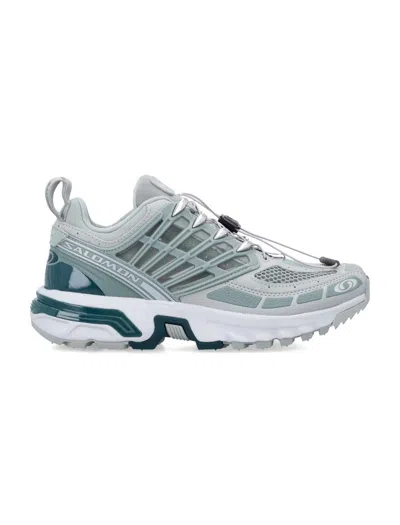 Salomon Acs Pro Mesh Fabric Sneakers In Green Milieu