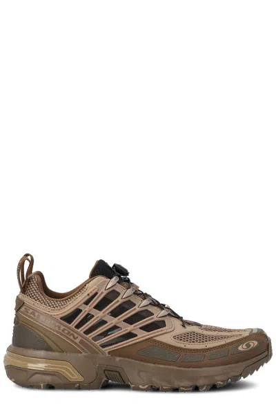 Salomon Acs Pro Desert Panelled Sneakers In Brown