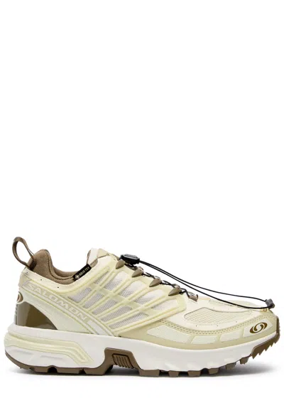 Salomon Acs Pro Gtx Rubber-trimmed Gore-tex Sneakers In Light Green