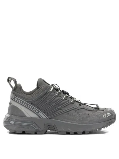 Salomon Leather Low-top Sneakers In Gray